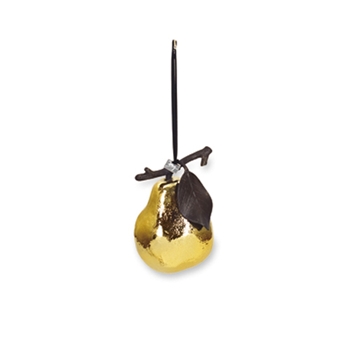 Holiday Golden Pear Ornament