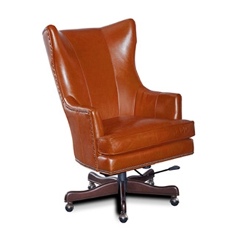 Castillo Orange Leather Office Chair