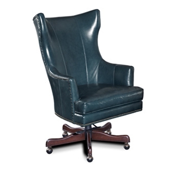 Castillo Teal Leather Office Chair