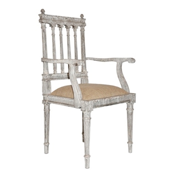 St Michel White Wash Arm Chair