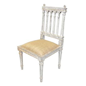 St Michel White Wash Side Chair