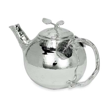 Botanical Silver Tea Pot