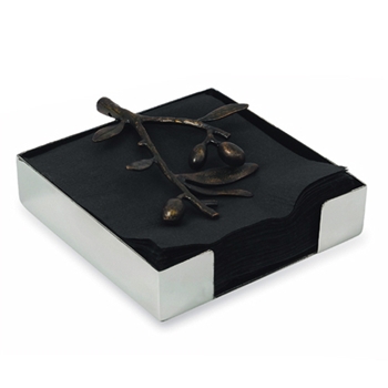 Olive Nickel Napkin Holder