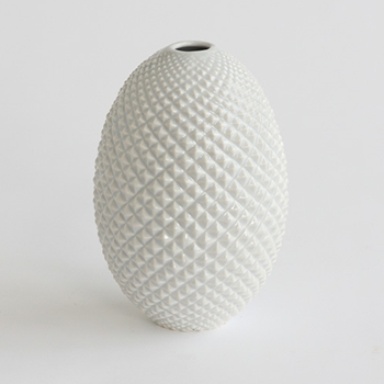 Diamond White Egg Vase