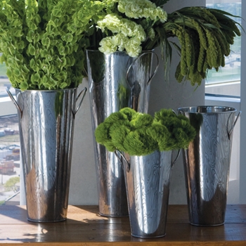 Faux Bois Stainless Steel Vase