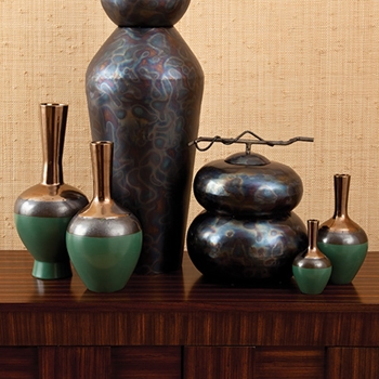 Agean Bulb Teal Vase