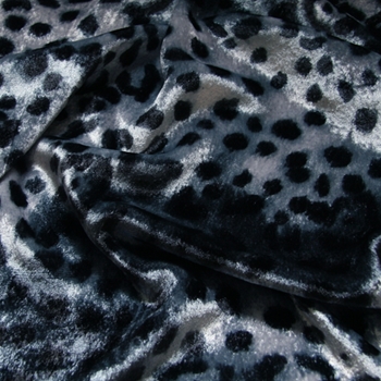 Silver Velvet Ocelot Print