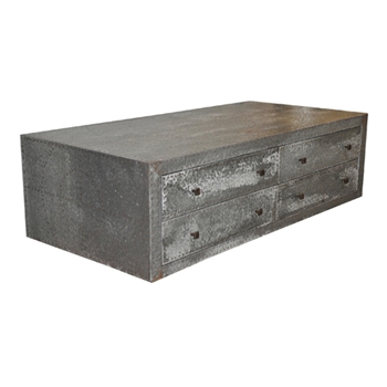 Hammered Zinc 60W x 30D x 18H