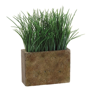 Grass Rectangle Pot 9in