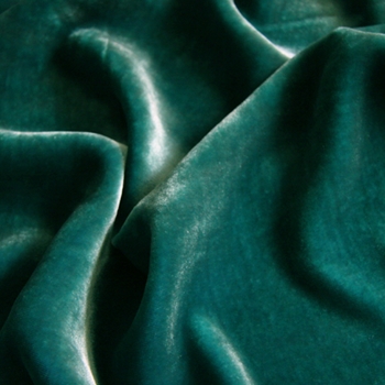 Turquoise Velvet Silk Iridescent