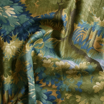 Teal Print Scenic Flora