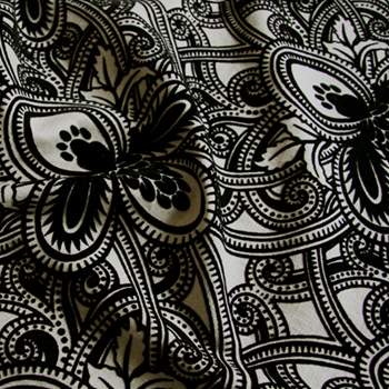 Black & Cream Velvet Wanaque Grille