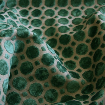 Jade Velvet Geo Cut Dot