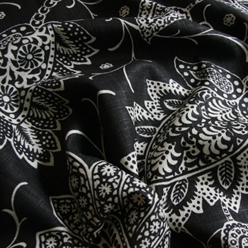 Black & White Toile Chequit Paisley