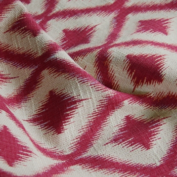 Pink Jacquard Ikat Fret