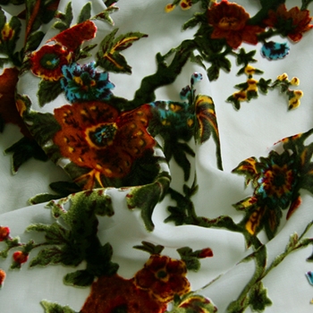 Tangerine Velvet Floral Bough