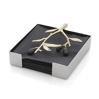 Olive Branch Napkin Holder 8in