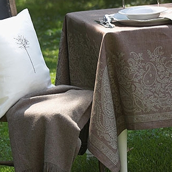 Paisley Table Linens - Chocolate