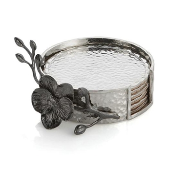 Black Orchid Coasters/Set of 6