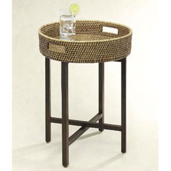 Rattan Tray Side Table