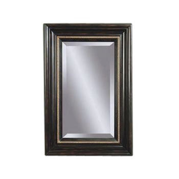 Bevelled Walnut Stepped Mirror