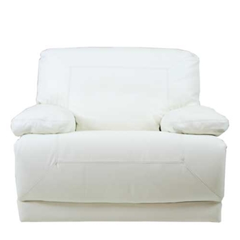 Thea White Leather Armchair Recliner