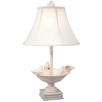 White Bird Bowl Table Lamp
