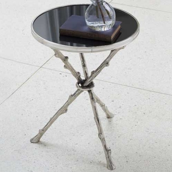 Black Nickel Twig Side Table