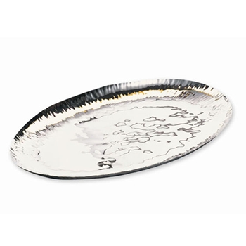 Luna Stainless Steel Oval Platter
