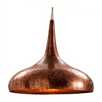 Mateo Hammered Iron Copper Plated Pendant