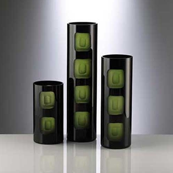 Chisel Black & Green Vase
