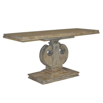 Pedestal White Wash Console