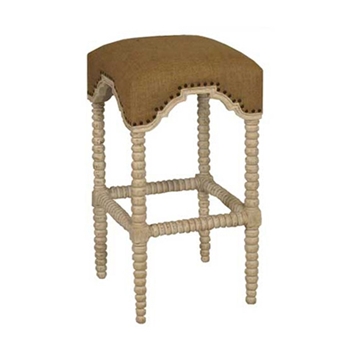 Abacus White Wash Bar Stool