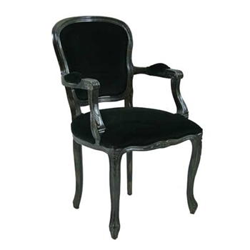 Louver Black Arm Chair