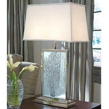 Coral Etched Table Lamp