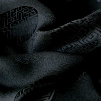 Black Silk Jacquard Happiness