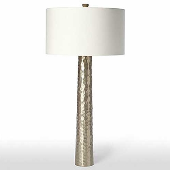 Hammered Silver Table Lamp