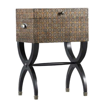 Chest Antique Finish Side Table