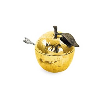Gold Honey Pot w/ Spoon