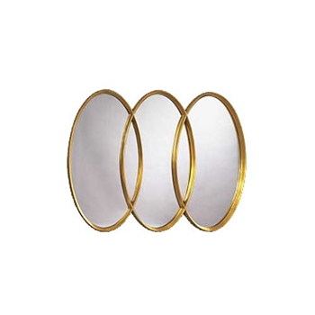 Triple Oval Gold Mirror