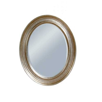 Oval Plain Silver Mirror