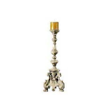 Cathedral Antique White Candleholder (22in)