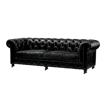 CCAR Conrad Espresso Leather Sofa