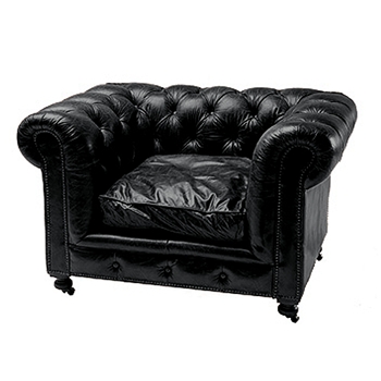 CCAR Conrad Expresso Leather Arm Chair