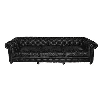 CCAR Conrad Black Leather Sofa