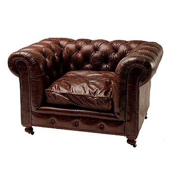 CCAR Conrad Cigar Leather Arm Chair