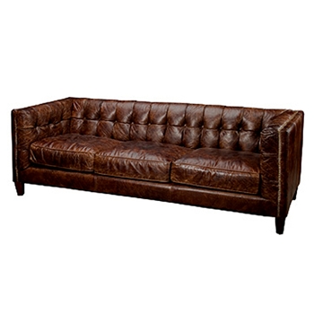 CCAR Abbot Cigar Leather Sofa