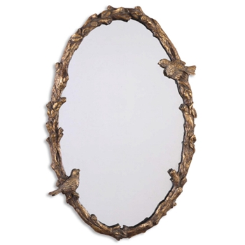 Bird Oval Mirror