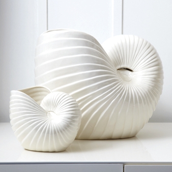 Nautilus White Vase