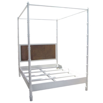 Willa Silver/Coffee Queen Bed (shown in white
